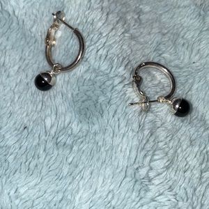 dangly black earrings